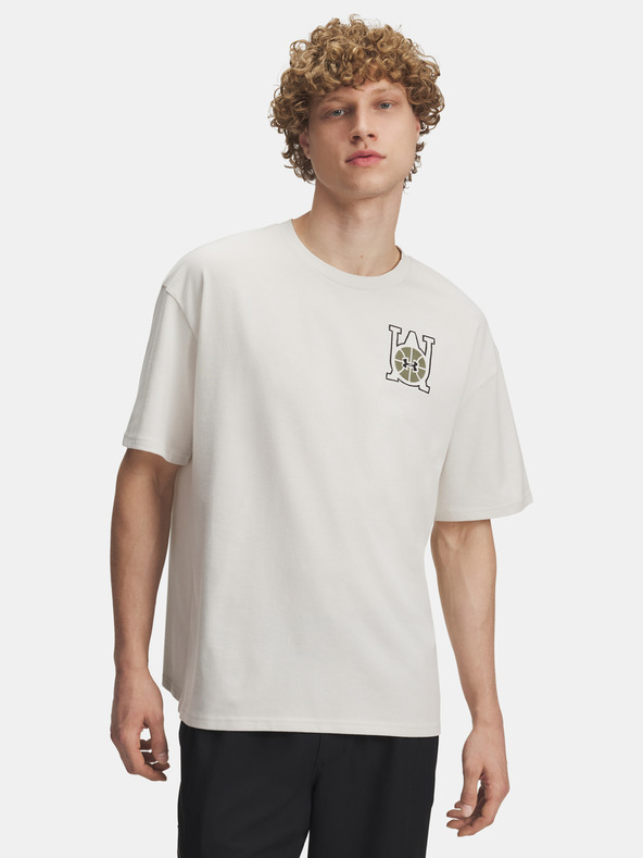 Under Armour Moška majica Under Armour UA M HWT OS Hoops Courtside-WHT