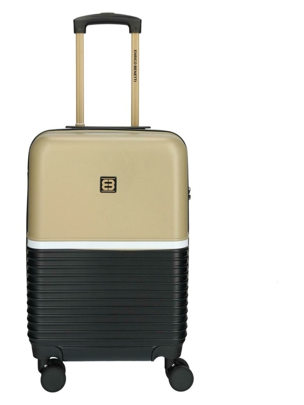 Enrico Benetti Potovalni kovček Enrico Benetti Princetown S Black/Camel