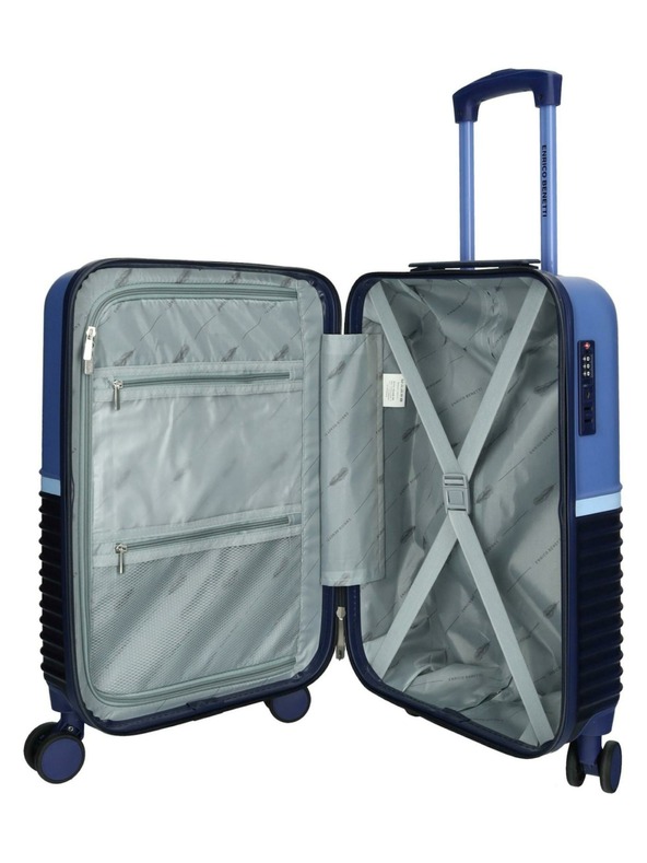 Enrico Benetti Potovalni kovček Enrico Benetti Princetown S Navy/Jeans