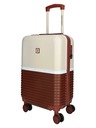 Enrico Benetti Potovalni kovček Enrico Benetti Princetown S Bordeaux/Pink