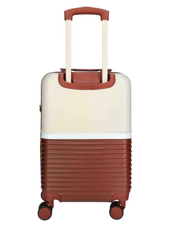 Enrico Benetti Potovalni kovček Enrico Benetti Princetown S Bordeaux/Pink