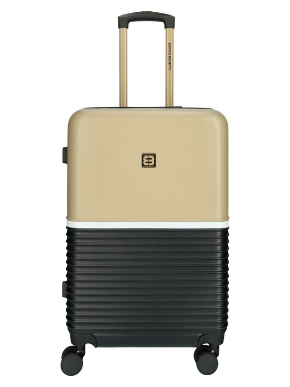 Enrico Benetti Potovalni kovček Enrico Benetti Princetown M Black/Camel