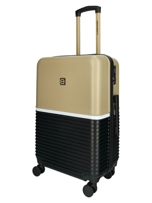 Enrico Benetti Potovalni kovček Enrico Benetti Princetown M Black/Camel