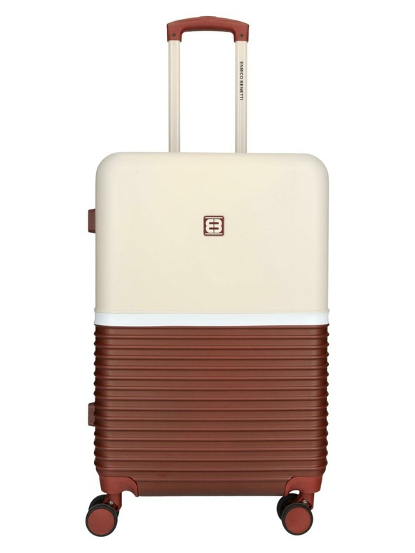 Enrico Benetti Potovalni kovček Enrico Benetti Princetown M Bordeaux/Pink