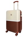 Enrico Benetti Potovalni kovček Enrico Benetti Princetown M Bordeaux/Pink