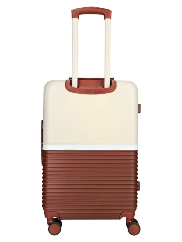 Enrico Benetti Potovalni kovček Enrico Benetti Princetown M Bordeaux/Pink