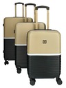 Enrico Benetti Komplet potovalnih kovčkov Enrico Benetti Princetown 21000-03 Black-Camel