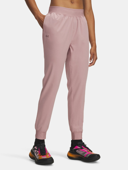 Under Armour Ženske športne hlače Under Armour UA Rival Hi Rise Woven Pant-PNK