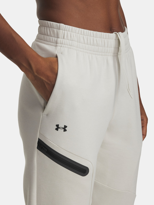 Under Armour Ženske spodnji del trenirke Under Armour Unstoppable Flc Jogger-WHT