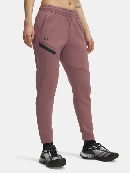 Under Armour Ženski spodnji del trenirke Under Armour Unstoppable Flc Jogger-BRN