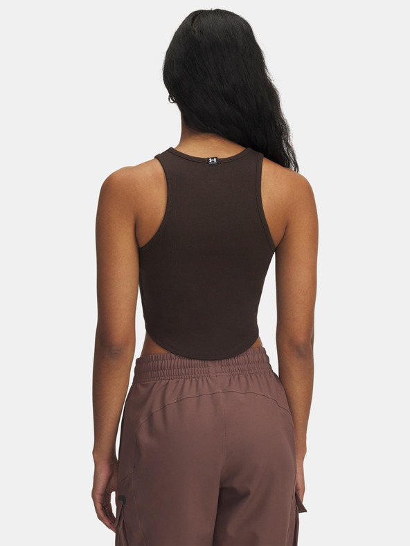 Under Armour Ženska majica brez rokavov Under Armour UA Rival Rib Tank-BRN