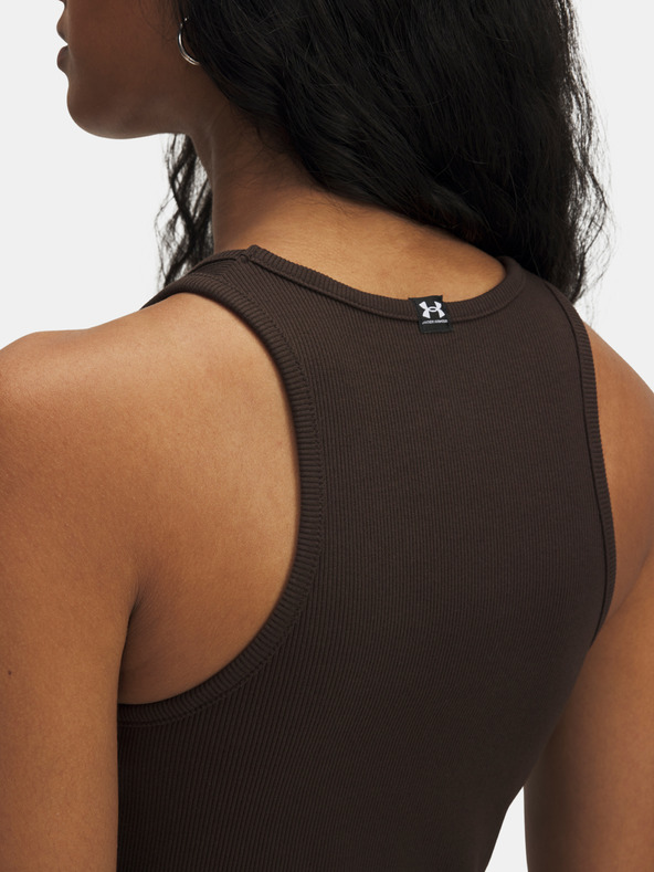 Under Armour Ženska majica brez rokavov Under Armour UA Rival Rib Tank-BRN