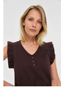 Moodo Ženska majica Moodo – rjava