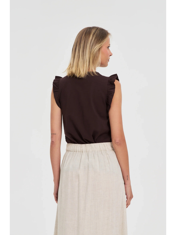 Moodo Ženska majica Moodo – rjava