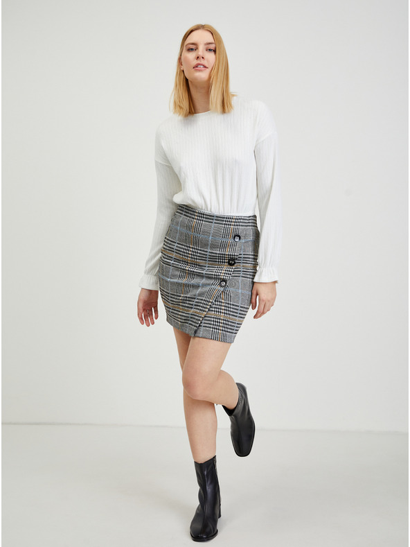 Orsay Sivo žensko karirasto oprijeto krilo ORSAY