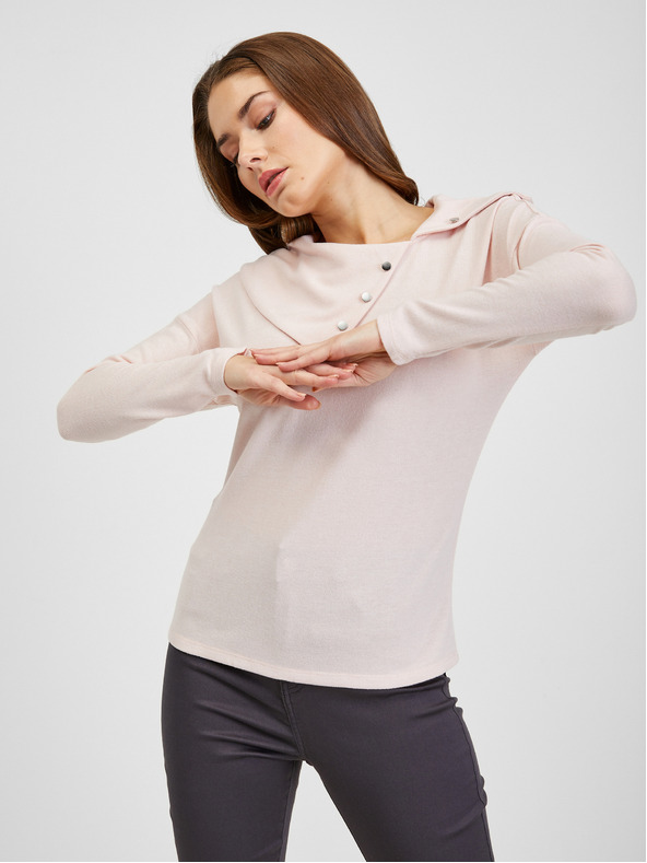 Orsay Svetlo rožnata ženska majica z okrasnimi detajli ORSAY