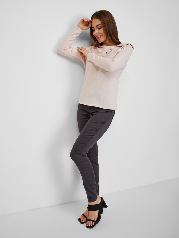 Orsay Svetlo rožnata ženska majica z okrasnimi detajli ORSAY