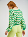 Orsay Zelen ženski črtast kardigan ORSAY