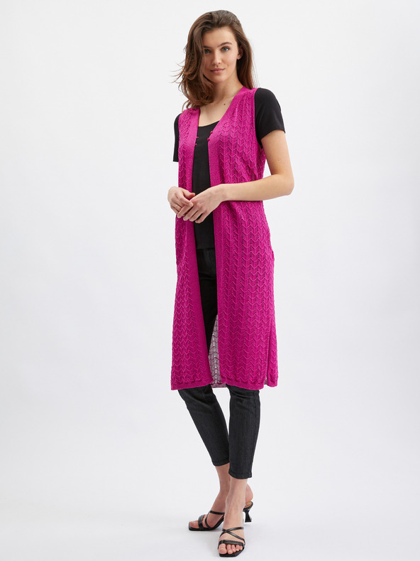 Orsay Rožnat ženski kardigan brez rokavov ORSAY