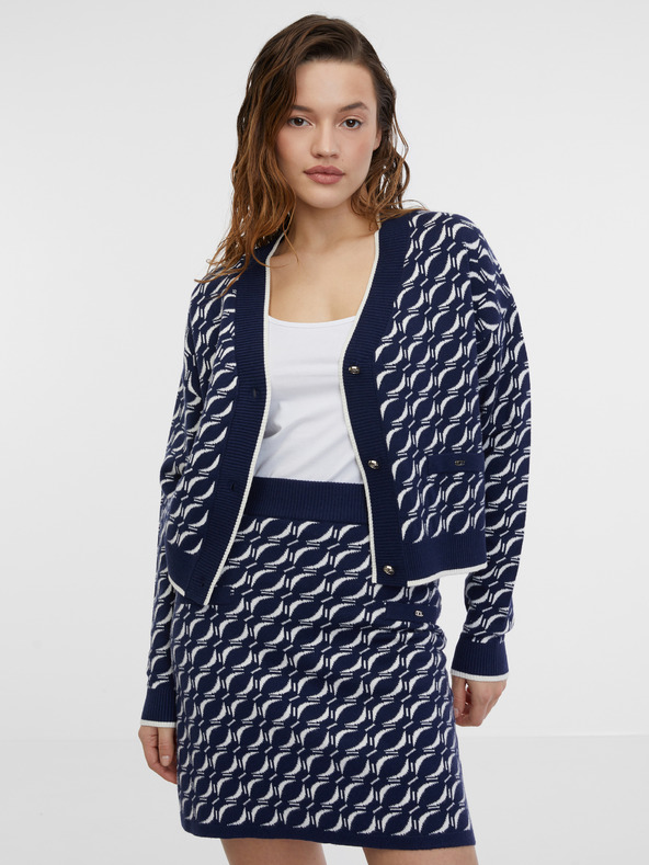 Orsay Temno modra ženska vzorčasta jopica ORSAY