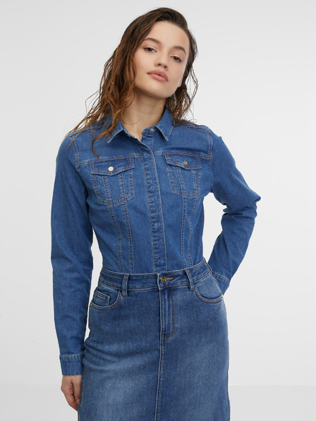 Orsay Modra ženska denim srajca ORSAY
