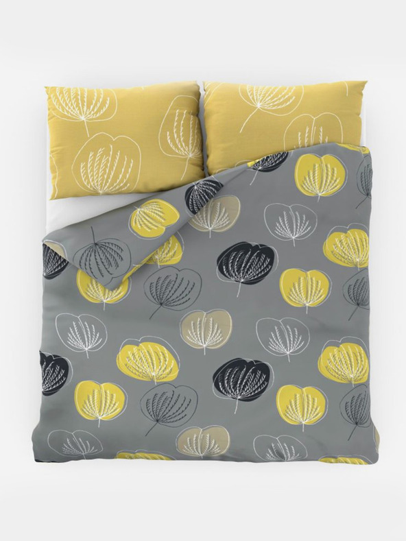 Kvalitex Francosko bombažno posteljno perilo DELUX 200x200, 70x90cm GRACE sivo