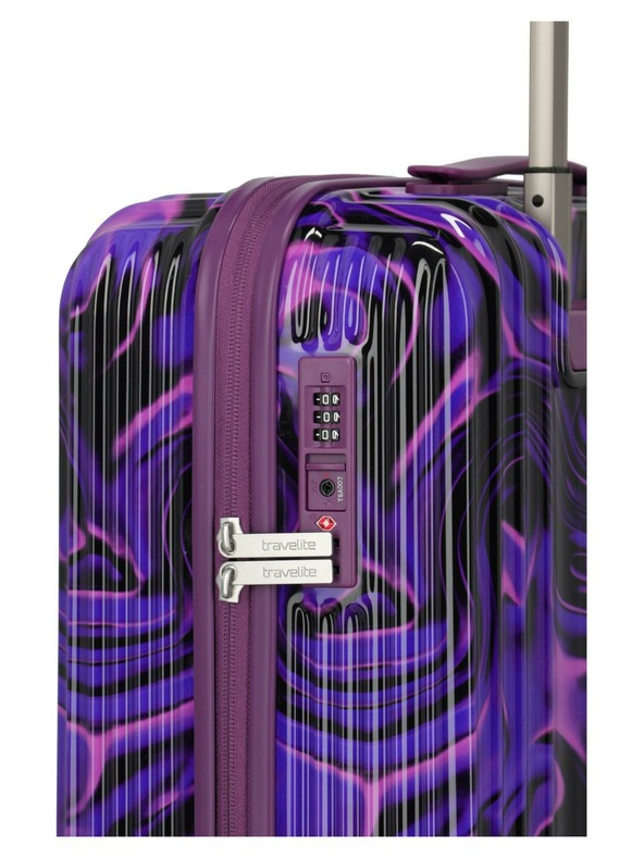 Travelite Komplet potovalnih kovčkov Travelite Lascana Edition S,M,L Purple Swirl