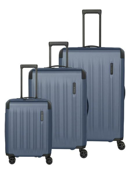 Travelite Komplet potovalnih kovčkov Travelite Dynamiic S,M,L exp Denim blue