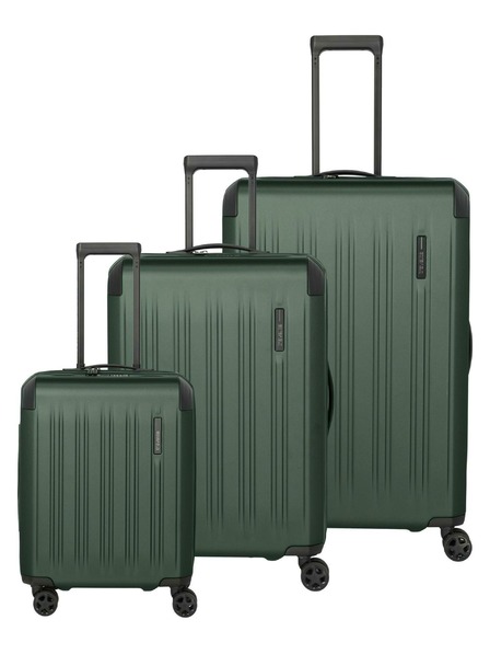 Travelite Komplet potovalnih kovčkov Travelite Dynamiic S,M,L exp Green