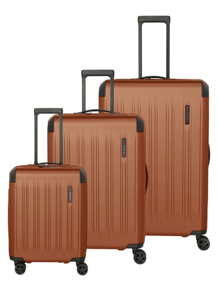 Travelite Komplet potovalnih kovčkov Travelite Dynamiic S,M,L exp Copper