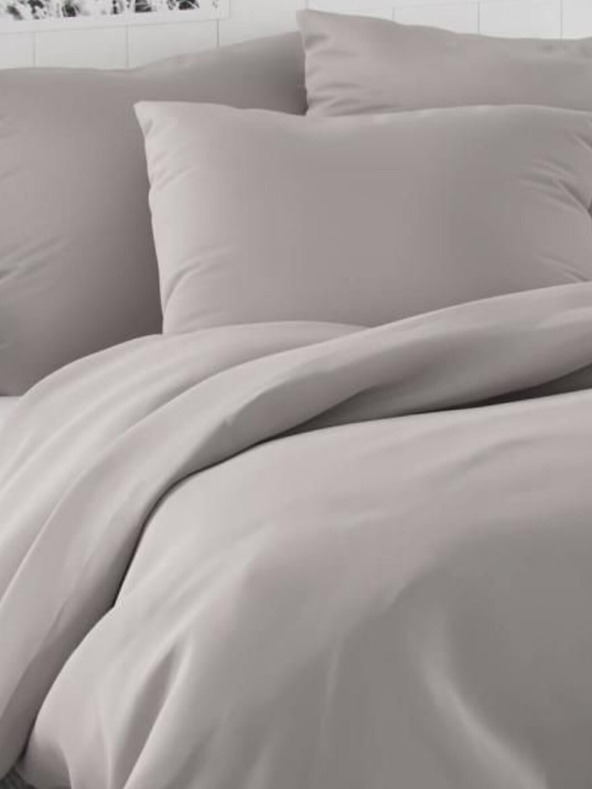 Kvalitex Satenasta francoska podaljšana posteljnina LUXURY COLLECTION 1+2, 240x220, 70x90cm svetlo siva