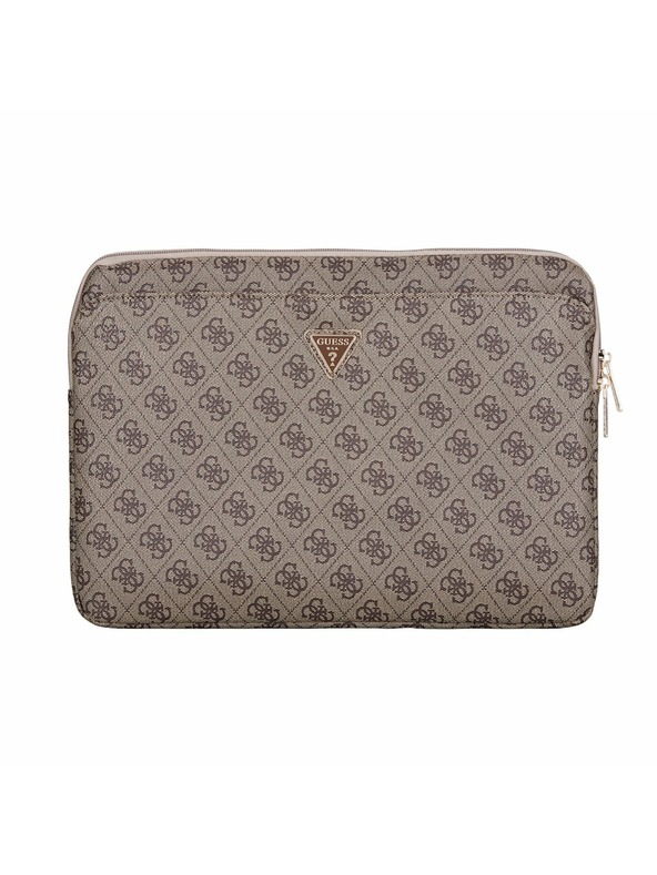 Guess Guess PU 4G Triangle Logo Ovitek za prenosnik 14" Rjav