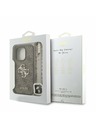 Guess Guess PU 4G Metal Logo Trak Zadnji ovitek za iPhone 16 Pro Max Rjav