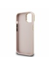 Guess Guess PU Grained 4G Logo Stand Ovitek kamere Zadnji ovitek za iPhone 13 Roza