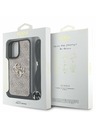 Guess Guess PU 4G Metal Logo Crossbody Trak Zadnji ovitek za iPhone 16 Roza