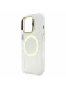 Guess Guess IML Gold Outline Stand Ovitek kamere MagSafe za iPhone 16 Pro Max Prozoren