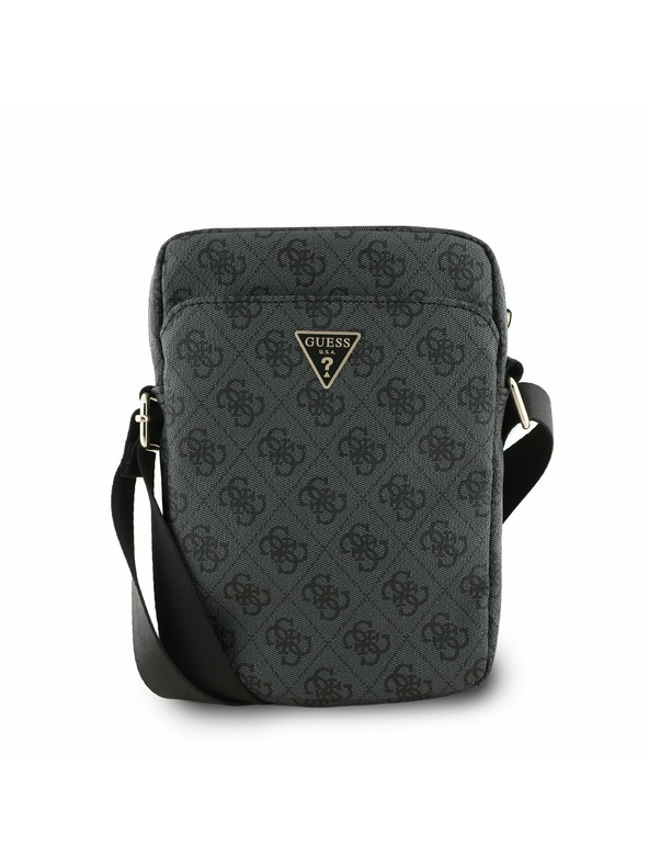 Guess Guess PU 4G Triangle Logo Torba 8" Črna
