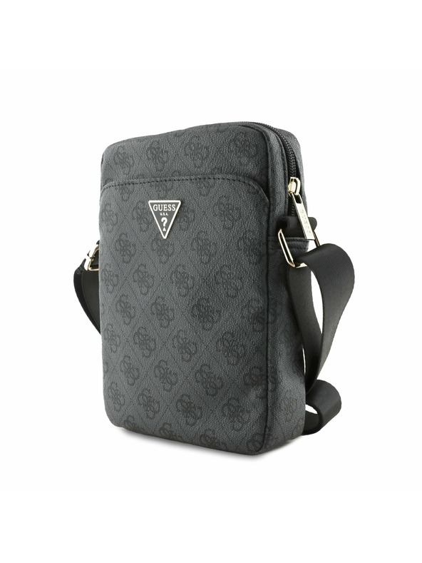 Guess Guess PU 4G Triangle Logo Torba 8" Črna