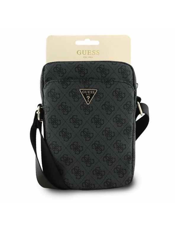 Guess Guess PU 4G Triangle Logo Torba 8" Črna