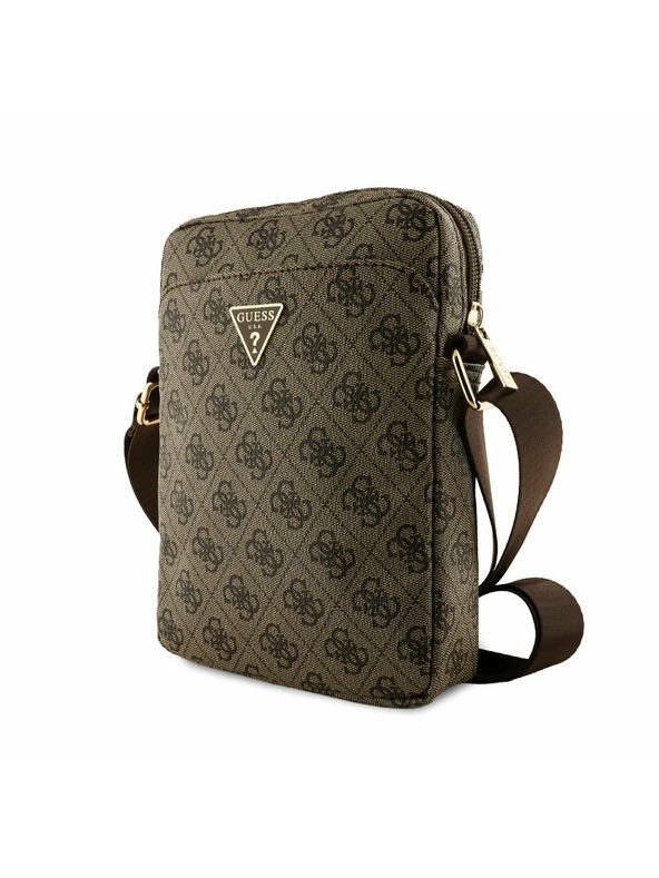 Guess Guess PU 4G Triangle Logo Torba 8" Rjava