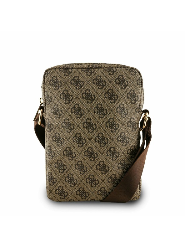 Guess Guess PU 4G Triangle Logo Torba 8" Rjava