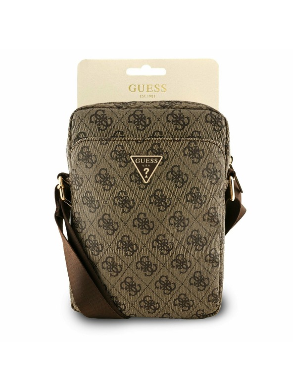 Guess Guess PU 4G Triangle Logo Torba 8" Rjava