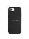 Guess Guess PU Grained Classic Logo MagSafe Zadnji pokrov za iPhone 16e Black