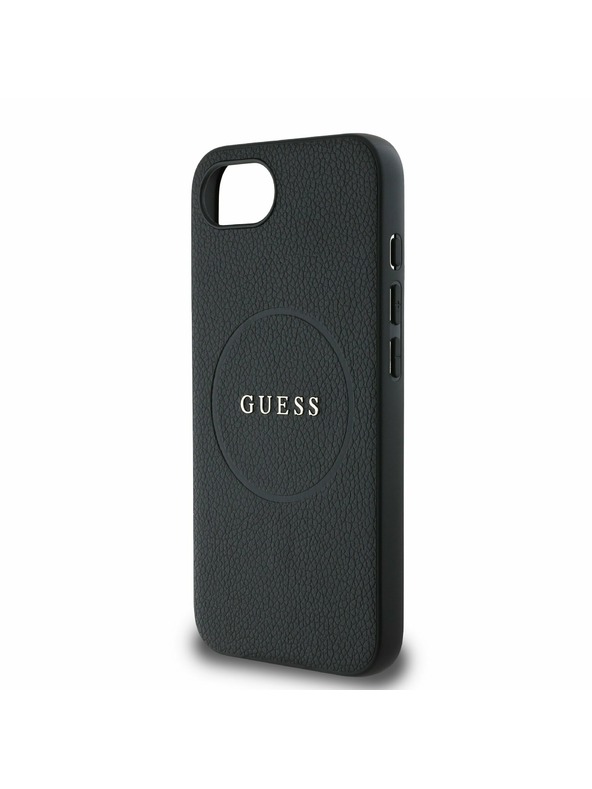Guess Guess PU Grained Classic Logo MagSafe Zadnji pokrov za iPhone 16e Black