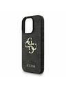 Guess Guess PU 4G Metal Logo Trak Zadnji pokrov za iPhone 16 Pro Max Black