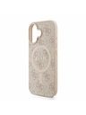 Guess Guess PU Usnje 4G Barvni obroč Trak MagSafe Zadnji pokrov za iPhone 16 Pink