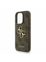 Guess Guess PU 4G Metal Logo Trak Zadnji pokrov za iPhone 15 Pro Brown