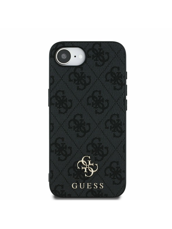 Guess Guess PU 4G Majhen kovinski logotip MagSafe Zadnji pokrov za iPhone 16e Grey