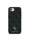 Guess Guess PU 4G Majhen kovinski logotip MagSafe Zadnji pokrov za iPhone 16e Grey