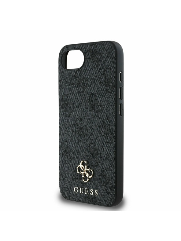 Guess Guess PU 4G Majhen kovinski logotip MagSafe Zadnji pokrov za iPhone 16e Grey